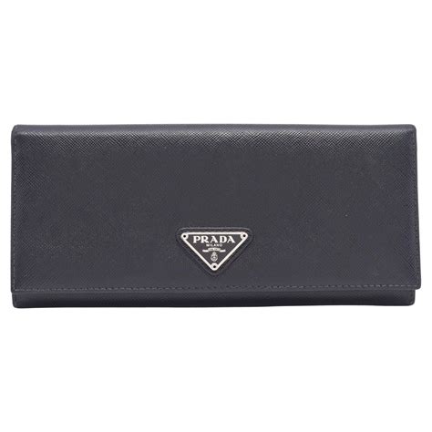 prada continental flap wallet detachable case black